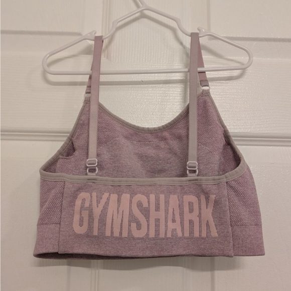 Gymshark Adapt Marl Seamless Sports Bra S Light Purple - Picture 2 of 4